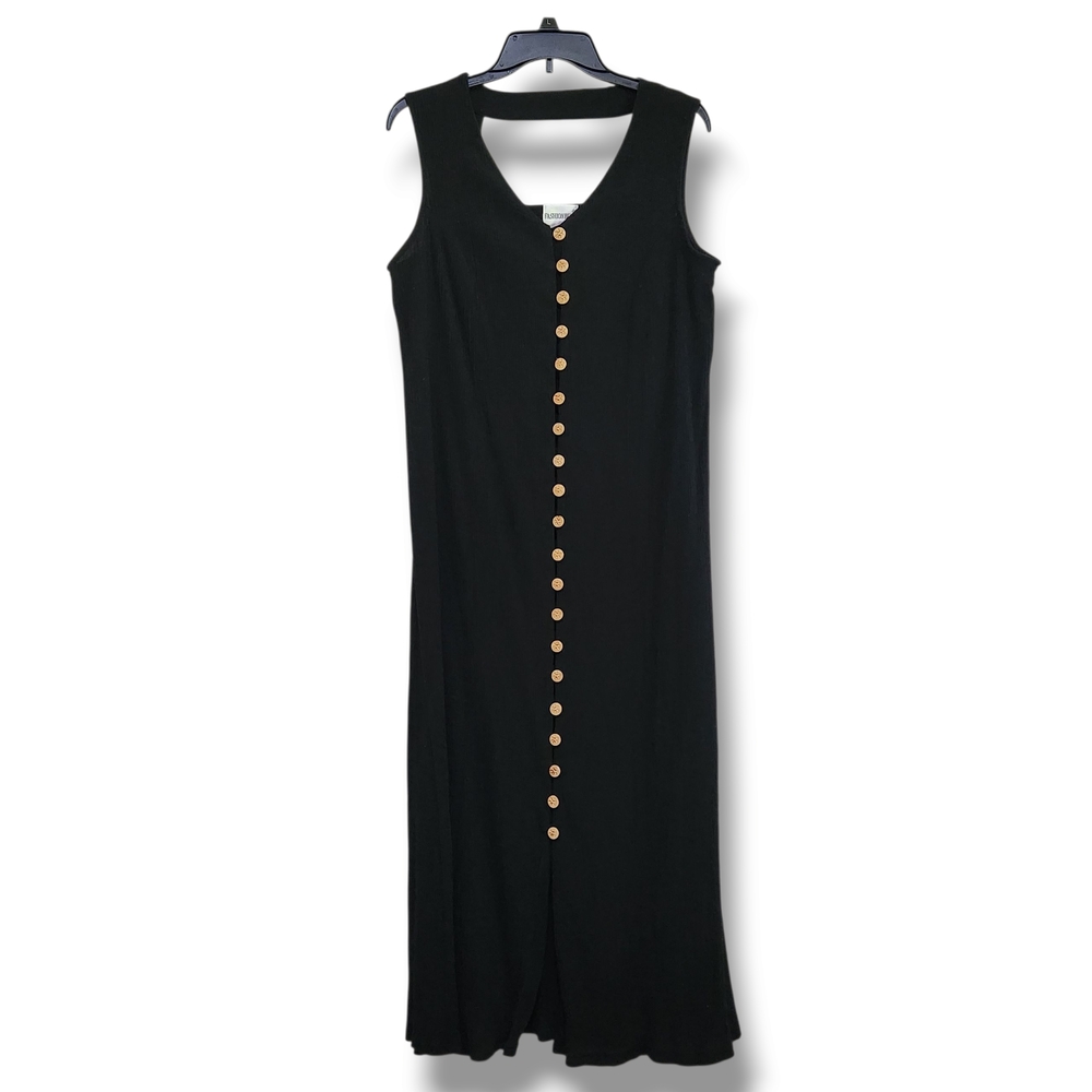 Fashion Bug Black V-Neck Sleeveless Midi Sundress